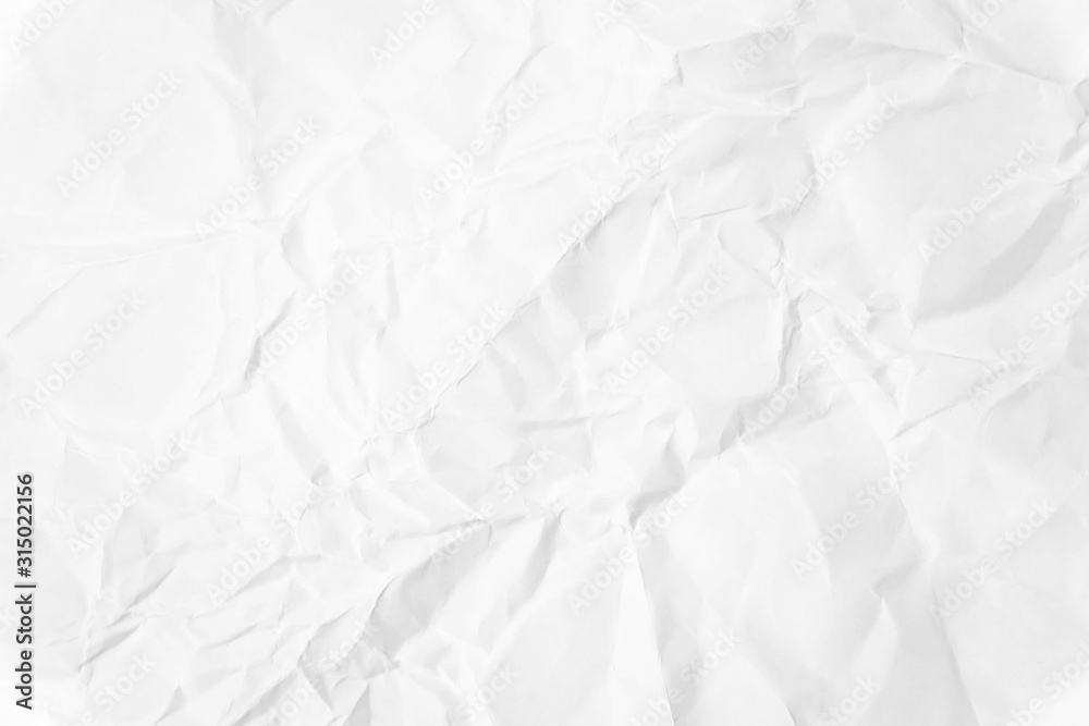 Fototapeta premium Paper texture Crumpled White.Top view.