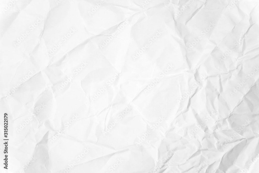 Paper texture Crumpled White.Top view.