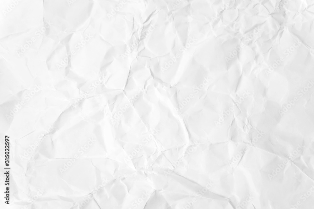 Naklejka premium Paper texture Crumpled White.Top view.