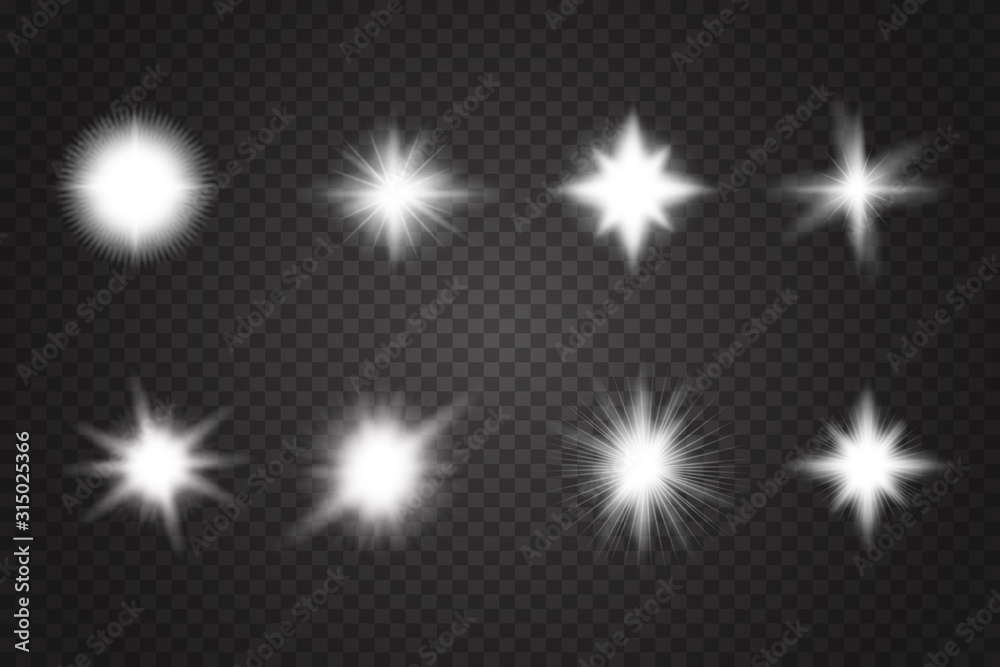 Set of Glowing Light Set of Glowing Light