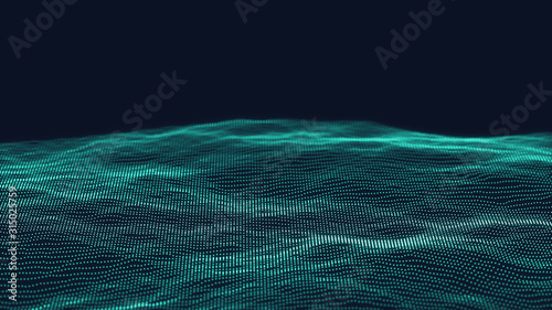 Digital technology background. Abstract connections. Futuristic sci-fi user interface concept with gradient. Big data, artificial intelligence, music hud. Blockchain and cryptocurrency