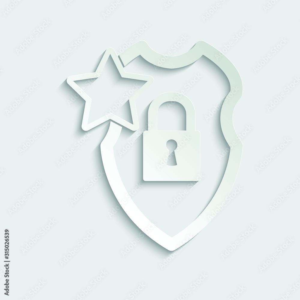Peaper protect icon. secure icon. Shield sign vector Peaper protect icon. secure icon. Shield sign vector