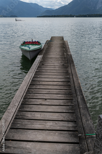 Boot am Steg - Mondsee