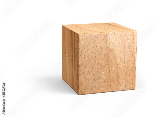 Wooden cube for conceptual design. Education game.