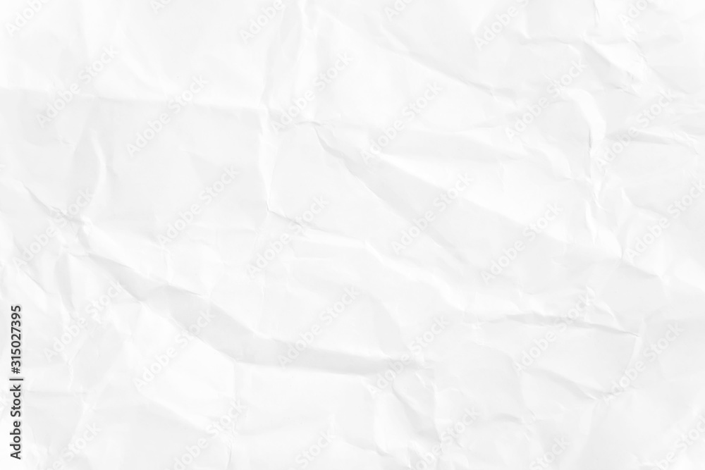 Paper texture Crumpled White.Top view.