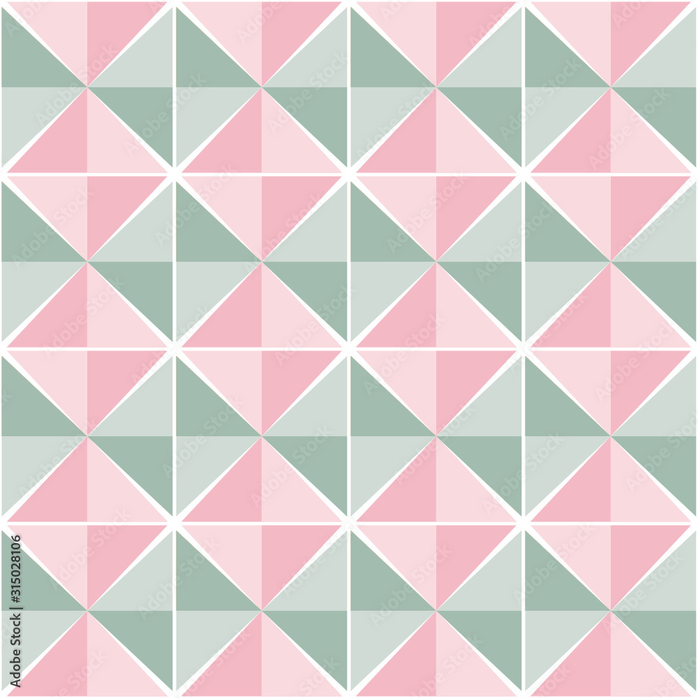 Light color seamless background. Consists of pinkish and greenish triangles. Can be used for fabrics, wallpapers, web design and more. Light color seamless background. Consists of pinkish and greenish triangles. Can be used for fabrics, wallpapers, web design and more.