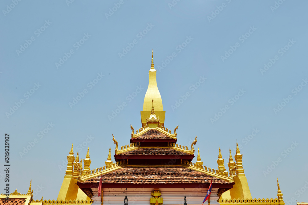 Naklejka premium Travelling Laos, historic sightseeing place