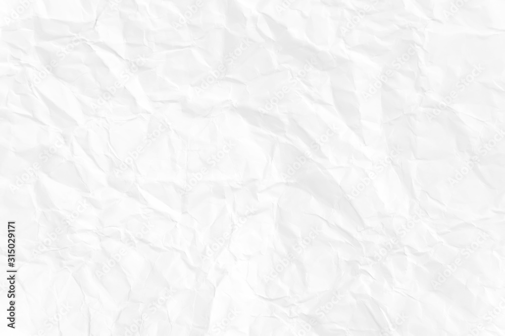 Paper texture Crumpled White.Top view.