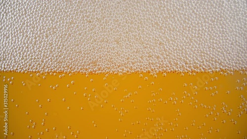 Rising Beer Foam - Slow Motion