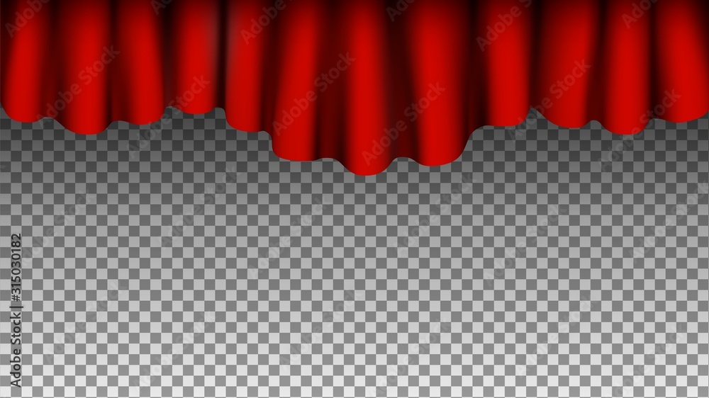 Foto Red silk curtains background