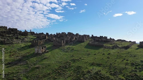 Abandoned Village Sazak, Karaburun, Izmir, Turkey. photo