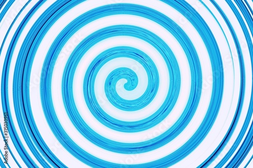 Una espiral de color. de líneas azules Un colorido giro al infinito.