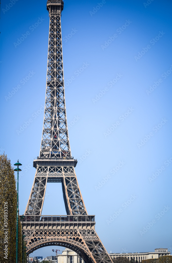 close up view of the eifel tour in Paris