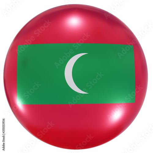 Free Download Maldives national flag button - GFXLoad