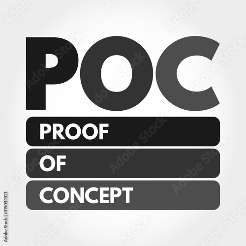 POC - Proof of Concept acronym, business concept background