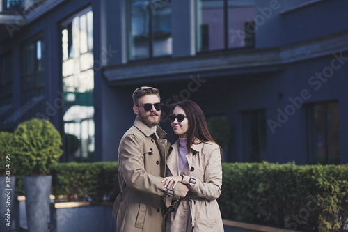 tender couple in love embraces. Valentine's day