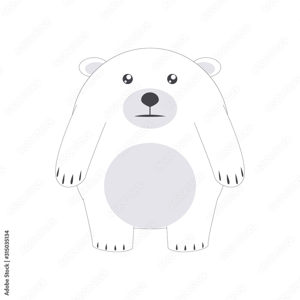 Naklejka premium Illustration of Polar Bear vector, international Polar Bear day