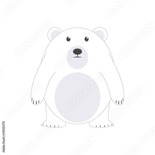 Illustration of Polar Bear vector  international Polar Bear day