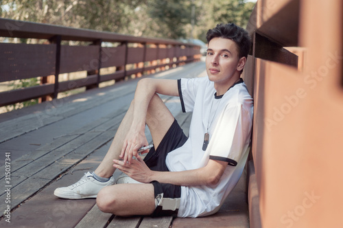 Portrait of a handsome guy looking at the camera. © steftach