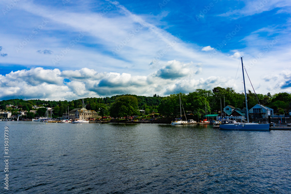Landscape of Lake Windermere at Lake district national park in United Kingdom Landscape of Lake Windermere at Lake district national park in United Kingdom