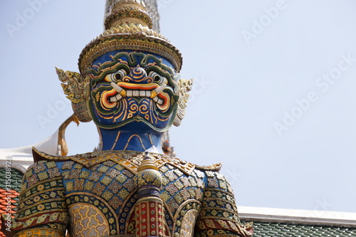                                                       Demon Guardian in Wat Phra Kaeo   Bangkok Thailand