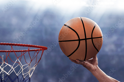 Professional basketball player in action