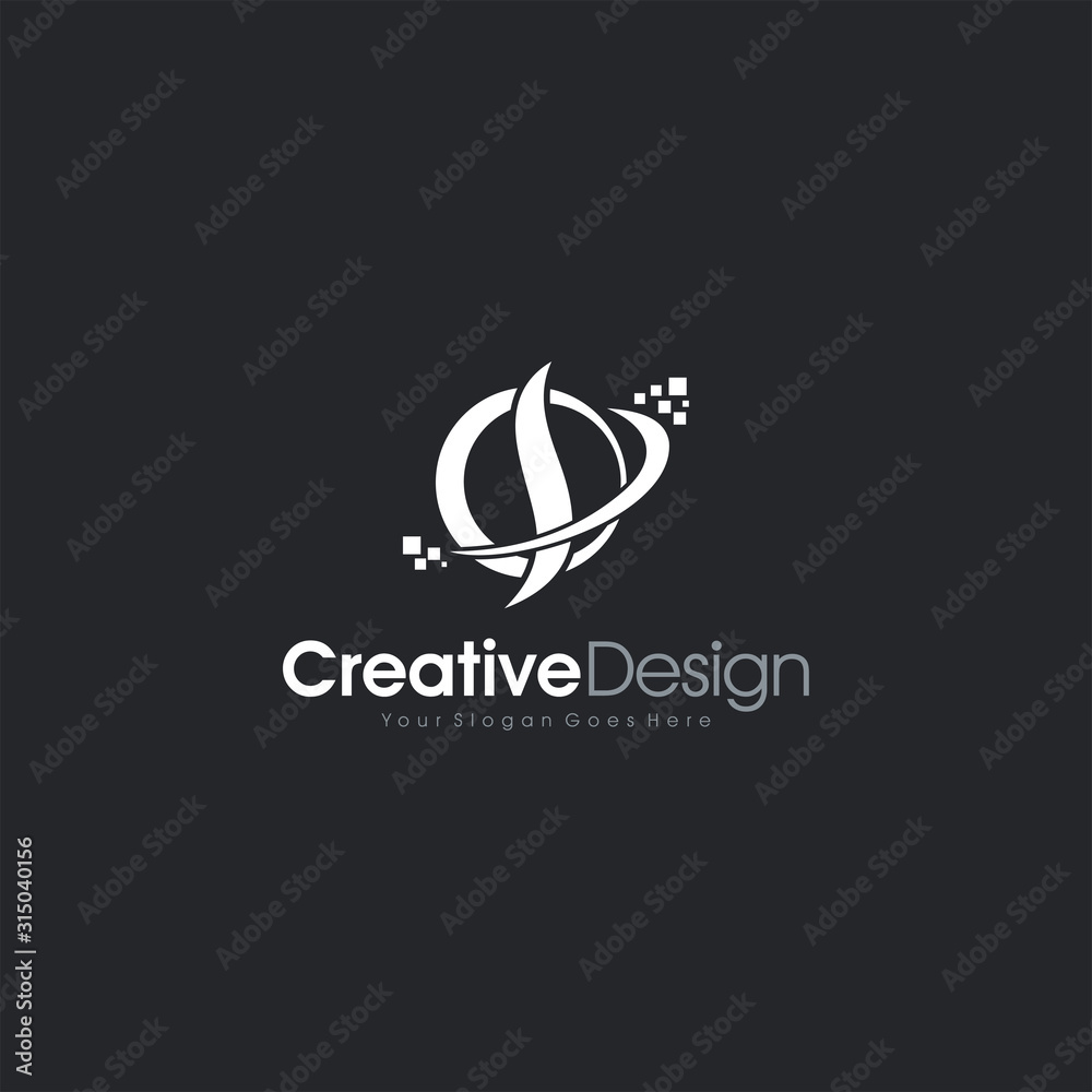 Fototapeta premium Abstract Logo Initial S technology Icon