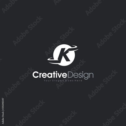 Exclusive Classic Typography K Letter and OK letter Combine Logo Emblem Monogram