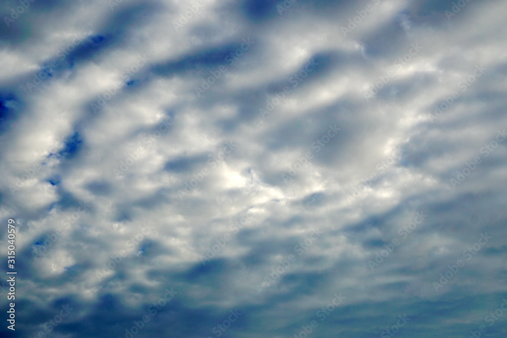 Nature Mostly White Clouds and Blue Sky Texture Background