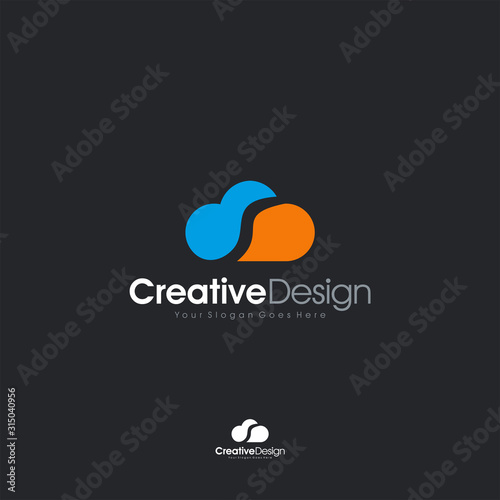 Letter S Cloud logo icon design template elements Logo