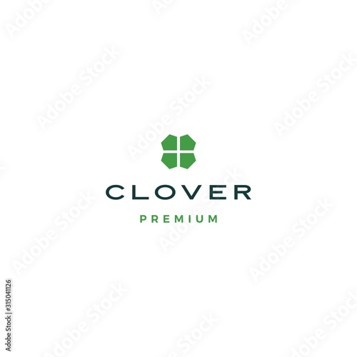 clover leaf logo vector icon illustration