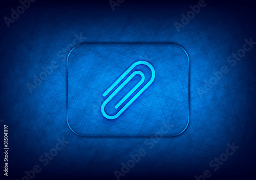 Paper clip icon abstract digital design blue background