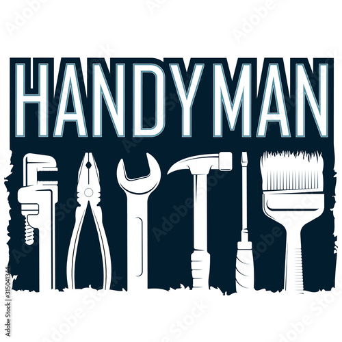 Handyman home repair and service with symbol tool