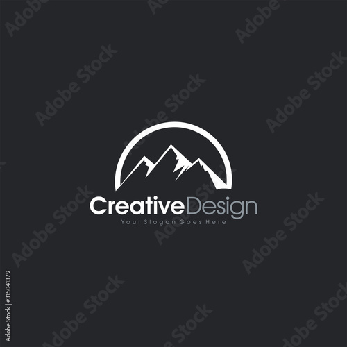 Mountain vector icon illustration design Logo