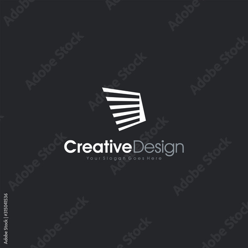 Real Estate Logo Skyscraper Business abstract design vector template Linear