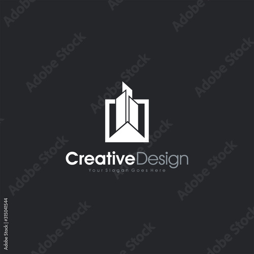 real estate logo template outstanding and modern design logo