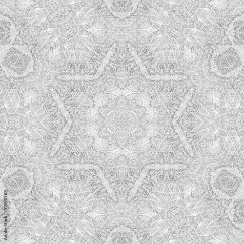 Jacquard fabric texture. White abstract background.