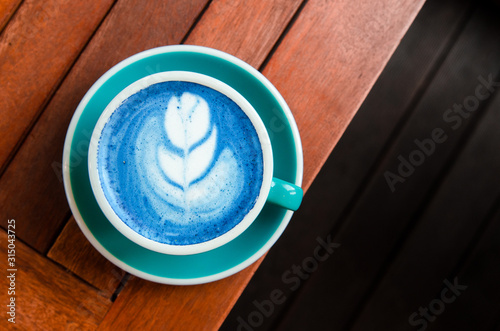 Latte art coffee and Matcha latte so delicious on white background