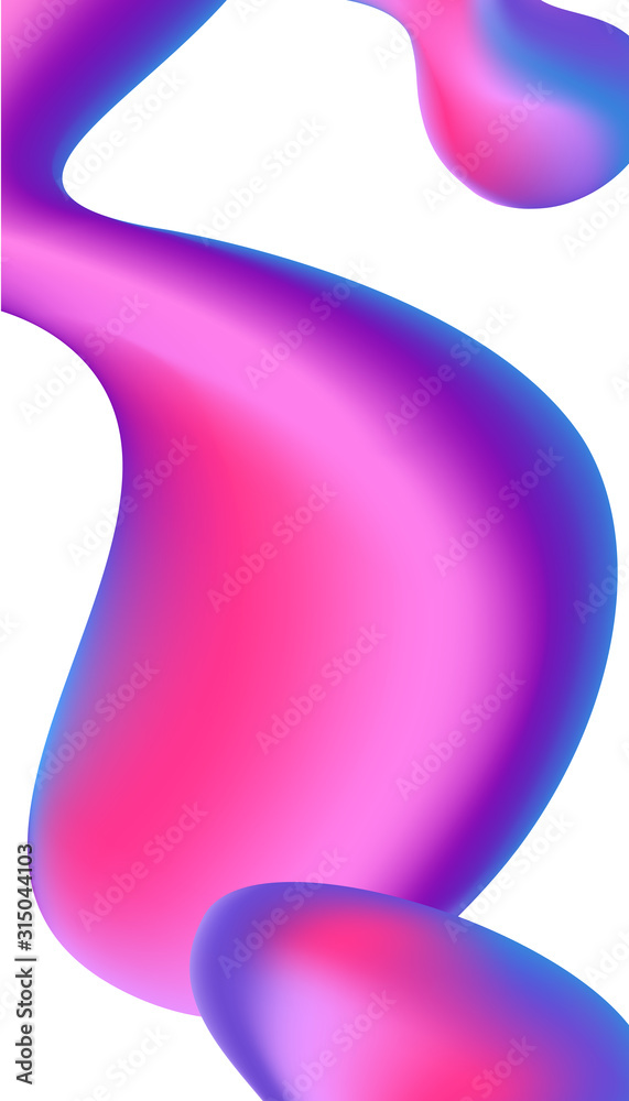Composition of isolated modern blob shapes. Abstract background with liquid fluids. Graphic template for web