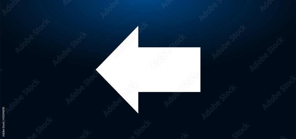 Back icon crystal blue banner background Back icon crystal blue banner background