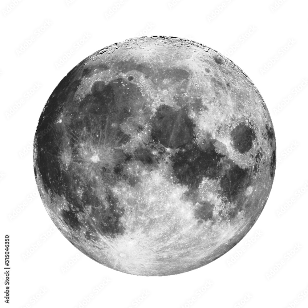 Fotografia do Stock: the dark moon in space. The distinct bright