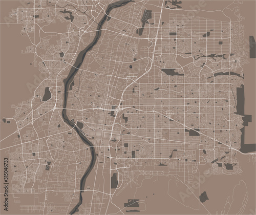 map of the city of Albuquerque, USA