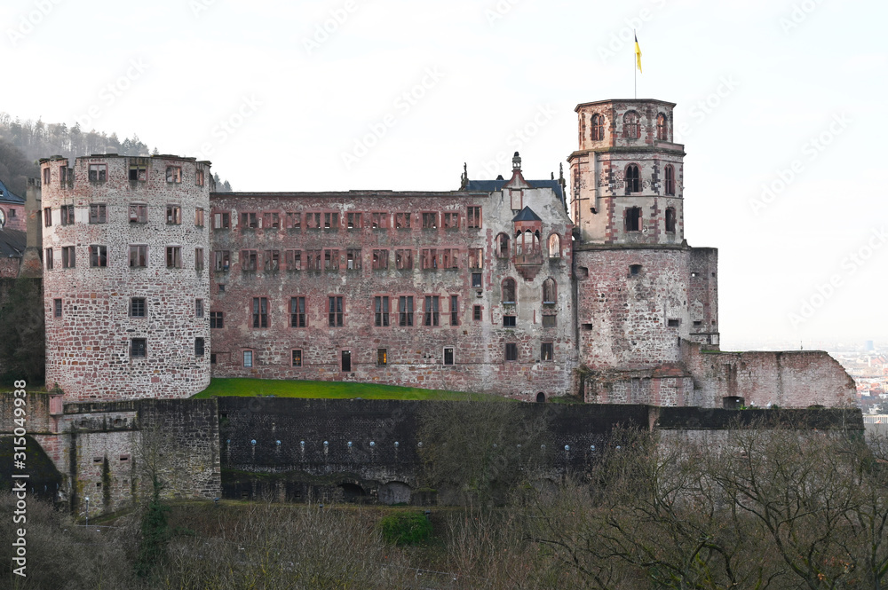a medieval castle in Heidelberg, germany