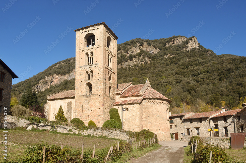 Romanesque church of Sant Cristofor in Beget, Alta Garrotxa, Girona, Spain