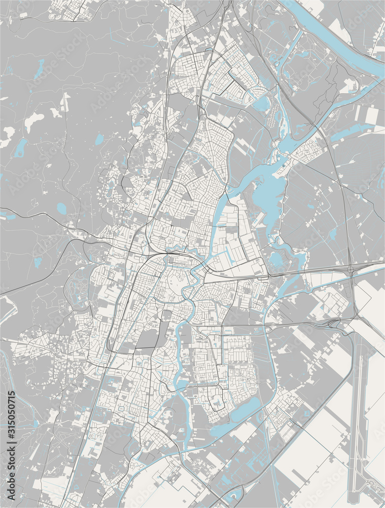 Fototapeta premium mapa miasta Haarlem, Holandia