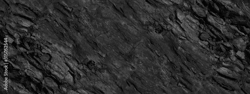Panel kuchenny z motywem Black grunge background. Abstract stone background. Beautiful mountain texture pattern. Stone grunge banner. Dark gray rock backdrop.