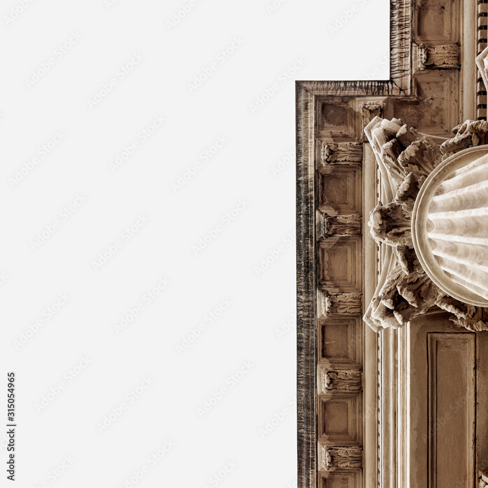 Classic architectural column details of a historical building. Classic architectural column details of a historical building.