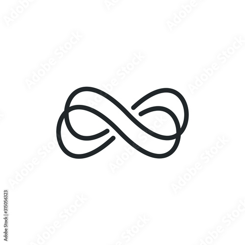 Infinity icon template color editable. eternity Premium quality symbol vector sign isolated on white background illustration for graphic and web design.