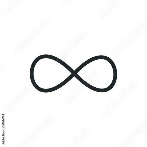 Infinity icon template color editable. eternity Premium quality symbol vector sign isolated on white background illustration for graphic and web design.