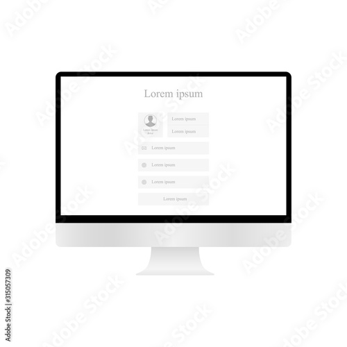 Create your account vector
